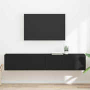 TV wandkast 2 stuks 78.5x31x29.5 cm zwart bewerkt hout
