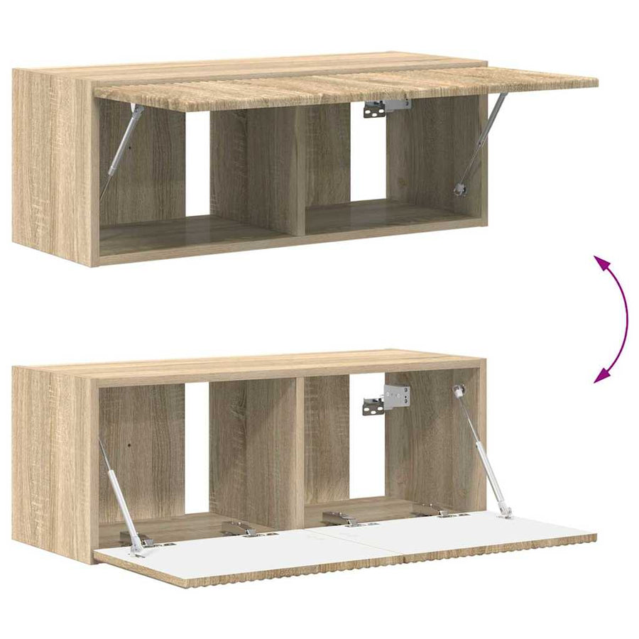 TV Wandkast Sonoma 60 x 31 x 29.5 cm Bewerkt hout