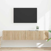 TV wandkast 2 stuks 78.5x31x29.5 cm bewerkt hout