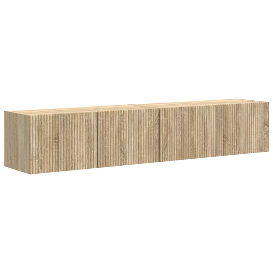 TV Wandkast 2 pcs Sonoma 60 x 31 x 29.5 cm Bewerkt hout