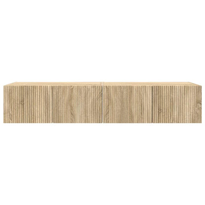 TV Wandkast 2 pcs Sonoma 60 x 31 x 29.5 cm Bewerkt hout