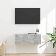TV Wandkast Wandgemonteerd Beton 60 x 31 x 29.5 cm Bewerkt hout