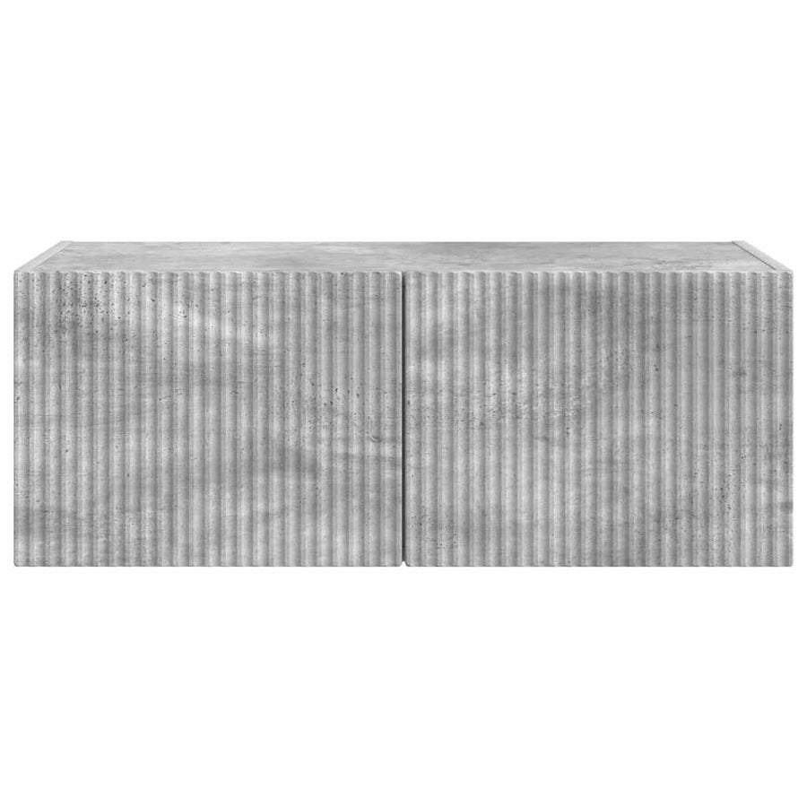 TV Wandkast Wandgemonteerd Beton 60 x 31 x 29.5 cm Bewerkt hout