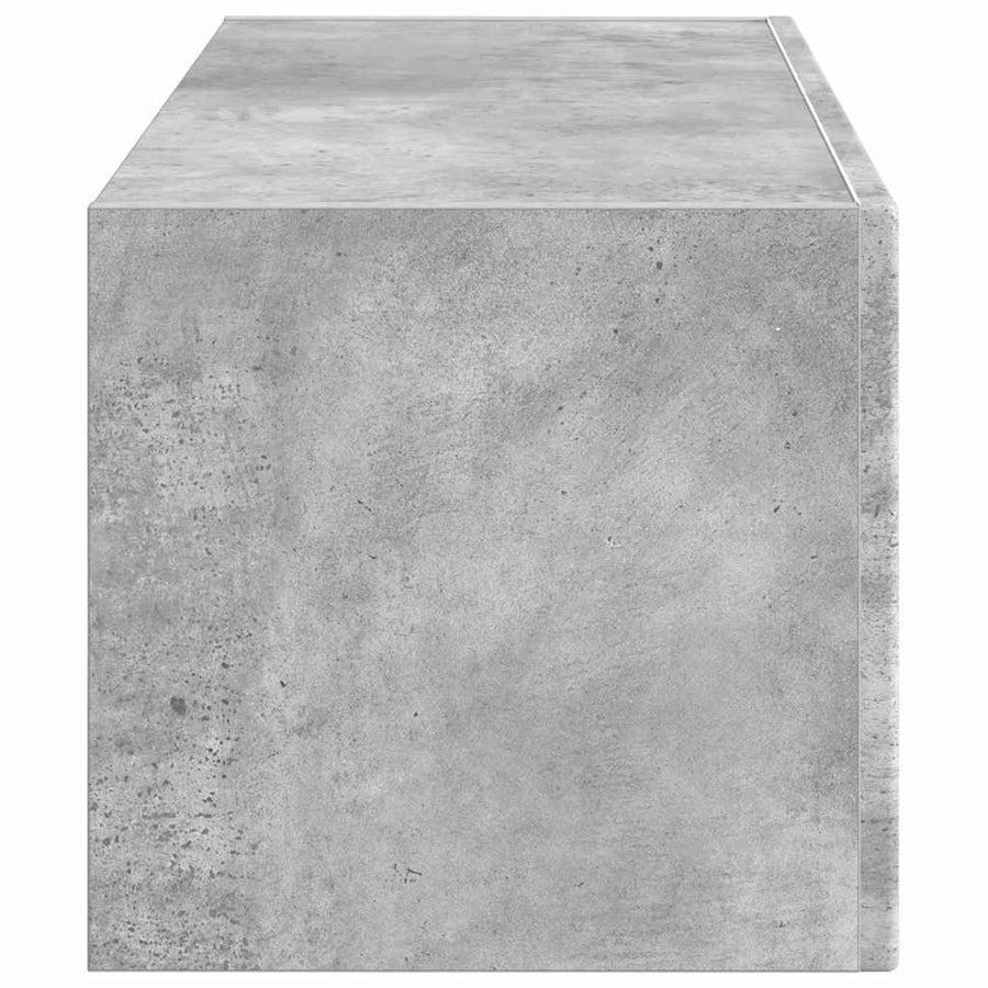 TV Wandkast Wandgemonteerd Beton 60 x 31 x 29.5 cm Bewerkt hout