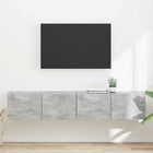 TV wandkast 2 stuks 78.5x31x29.5 cm beton bewerkt hout