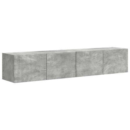 TV Wandkast 2 pcs Beton 60 x 31 x 29.5 cm Bewerkt hout