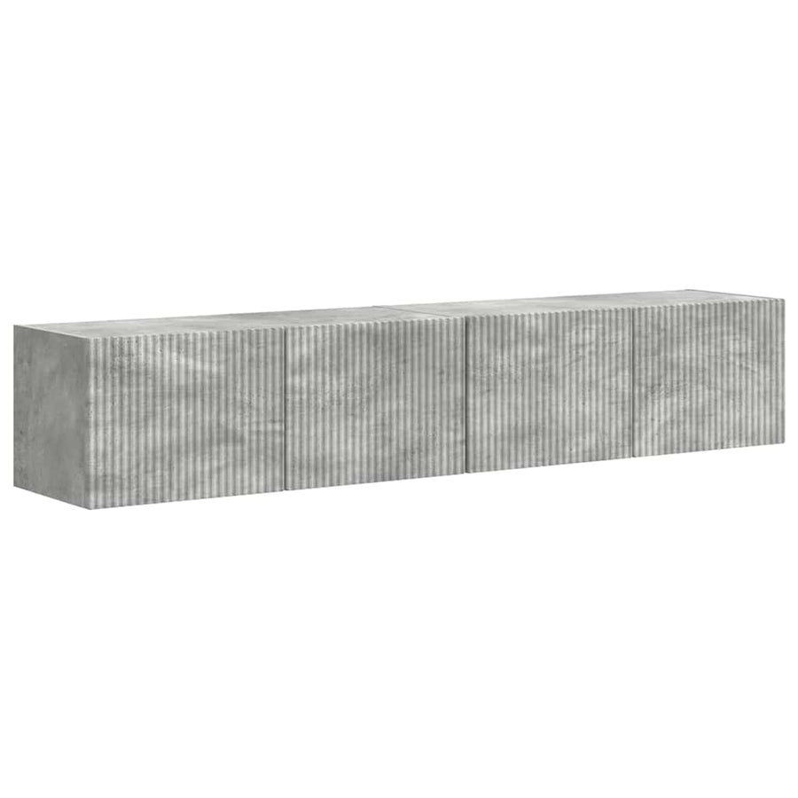 TV Wandkast 2 pcs Beton 60 x 31 x 29.5 cm Bewerkt hout