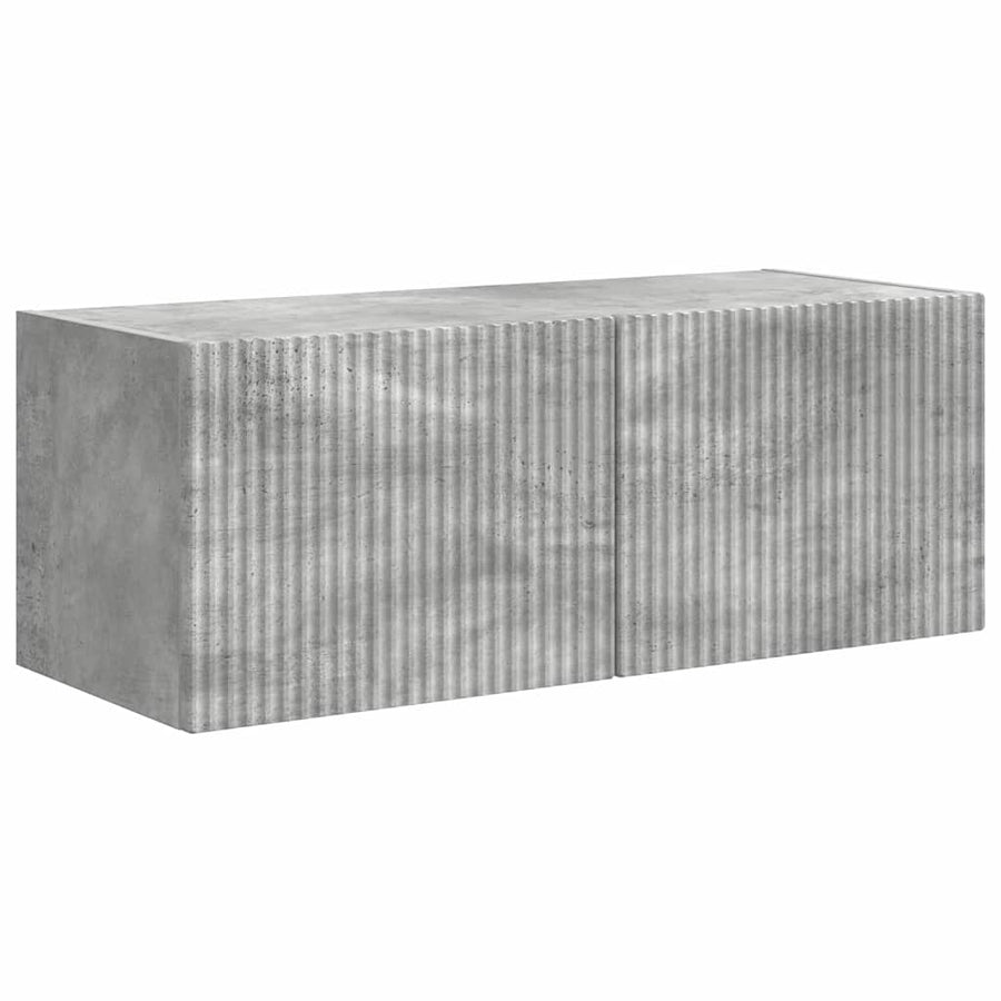 TV Wandkast 2 pcs Beton 60 x 31 x 29.5 cm Bewerkt hout