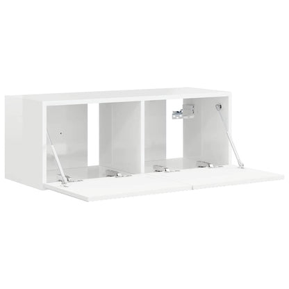 TV Wandkast Glanzend Wit 60 x 31 x 29.5 cm Bewerkt hout
