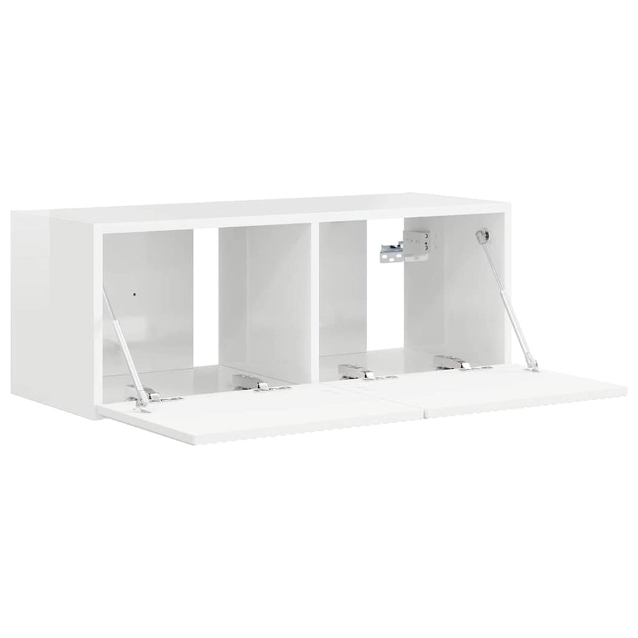 TV Wandkast Glanzend Wit 60 x 31 x 29.5 cm Bewerkt hout
