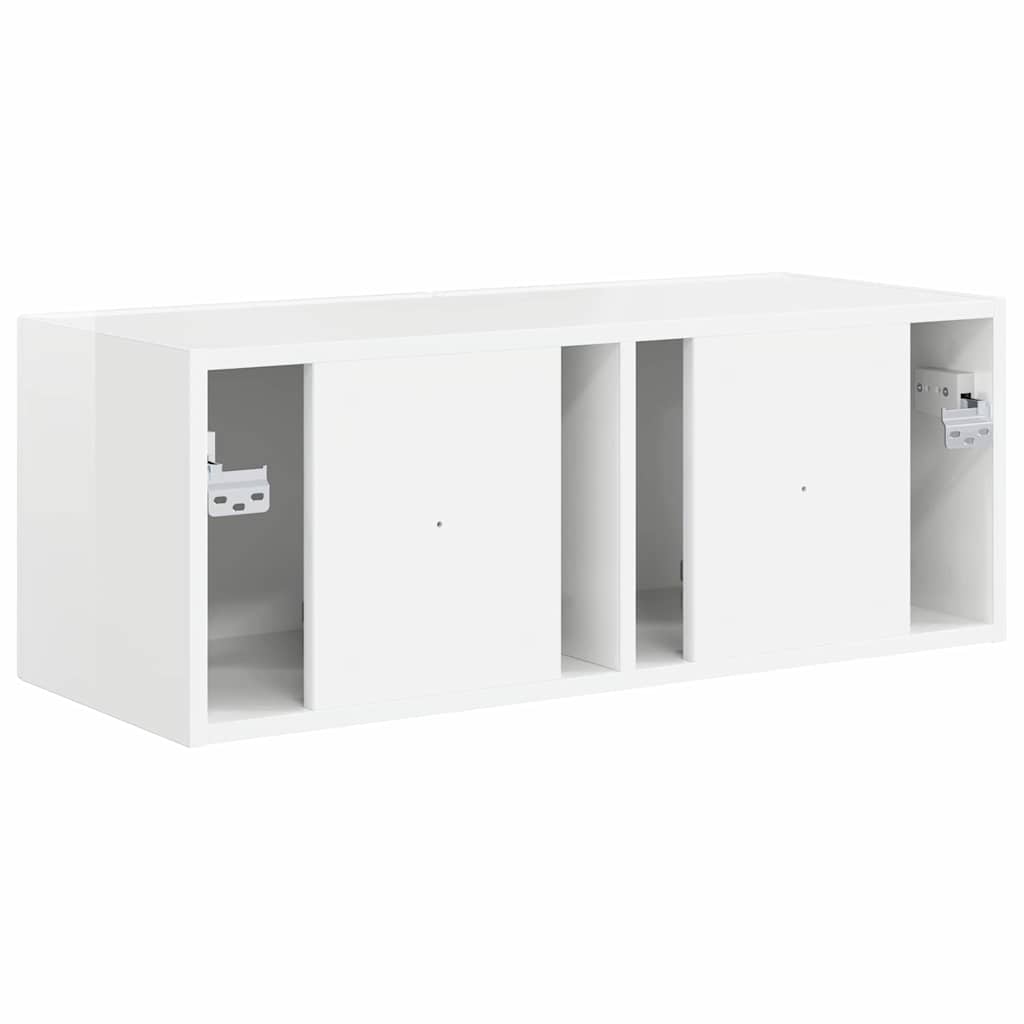 TV Wandkast Glanzend Wit 60 x 31 x 29.5 cm Bewerkt hout
