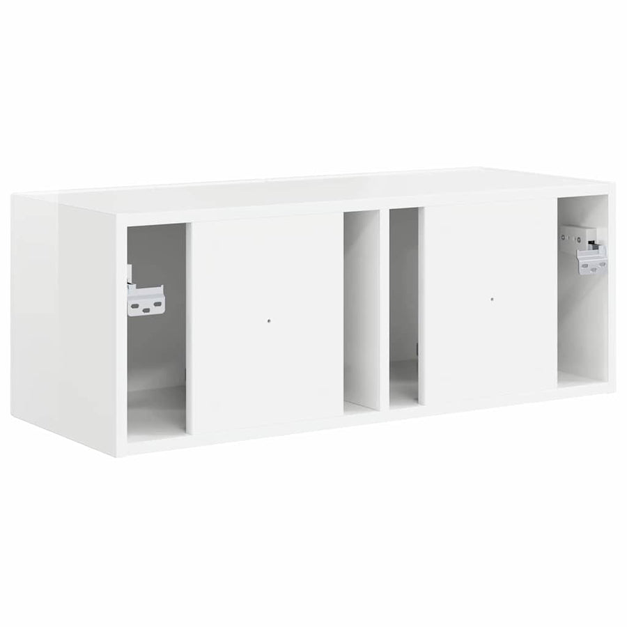 TV Wandkast Glanzend Wit 60 x 31 x 29.5 cm Bewerkt hout