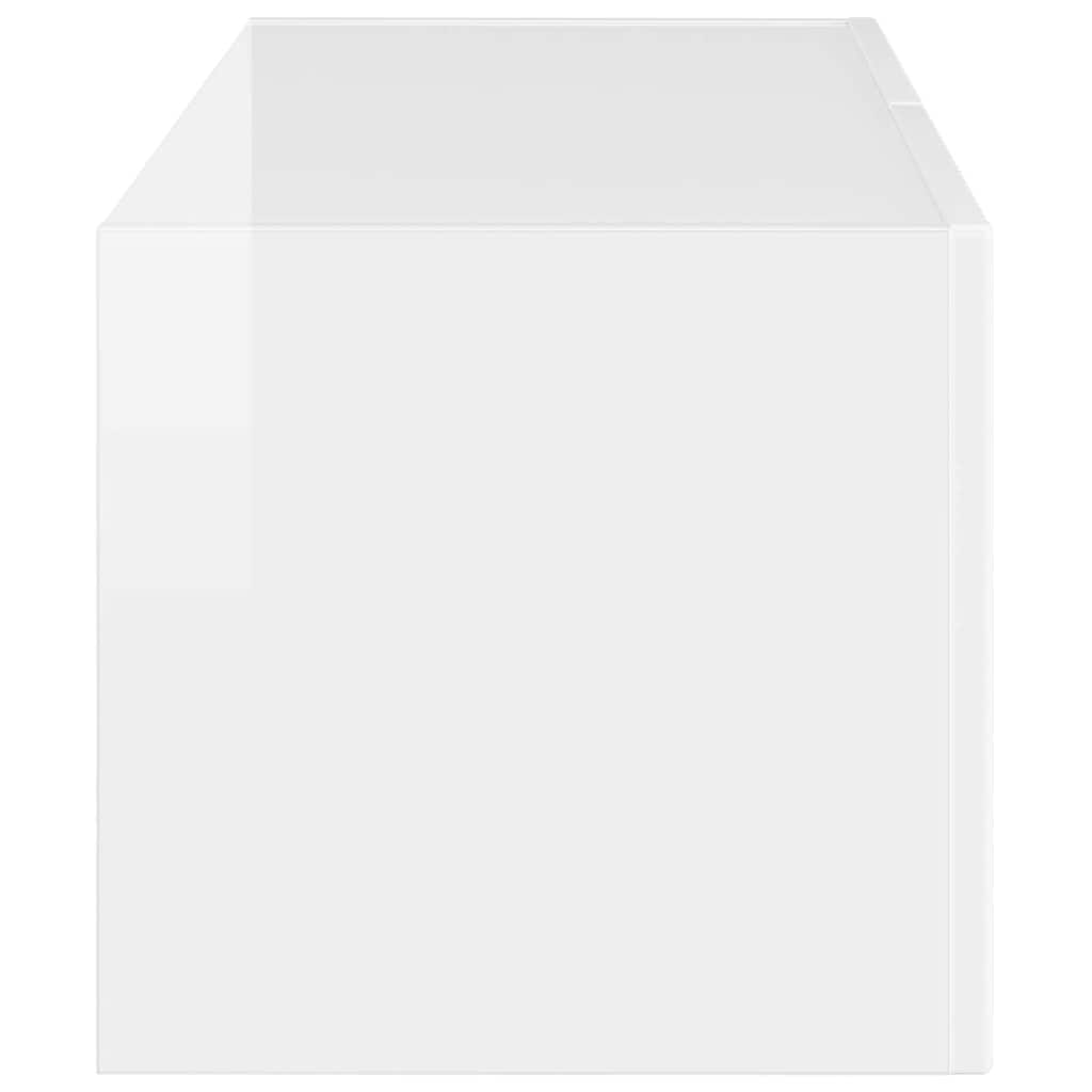 TV Wandkast Glanzend Wit 60 x 31 x 29.5 cm Bewerkt hout