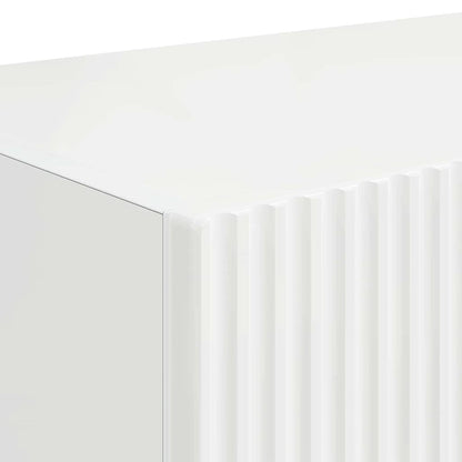 TV Wandkast 2 pcs Glanzend Wit 60 x 31 x 29.5 cm Bewerkt hout