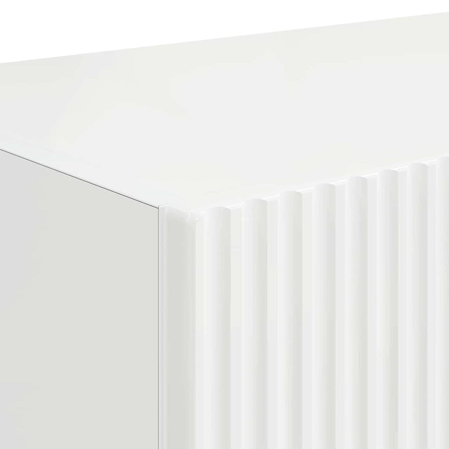 TV Wandkast 2 pcs Glanzend Wit 60 x 31 x 29.5 cm Bewerkt hout