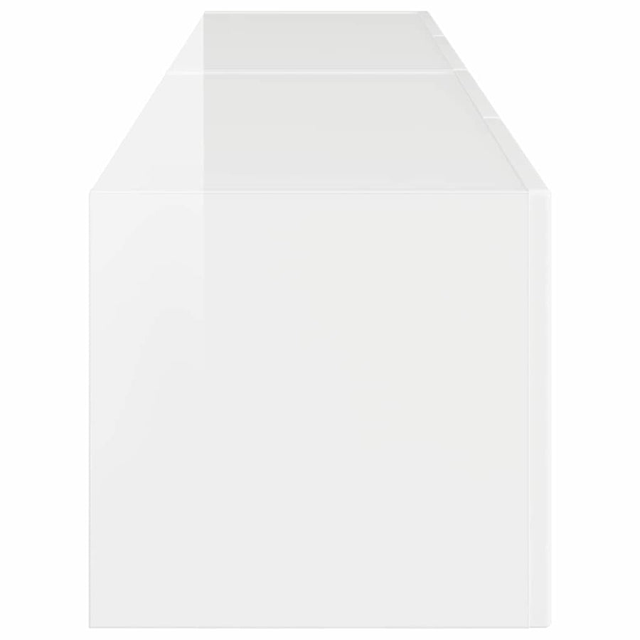 TV Wandkast 2 pcs Glanzend Wit 60 x 31 x 29.5 cm Bewerkt hout