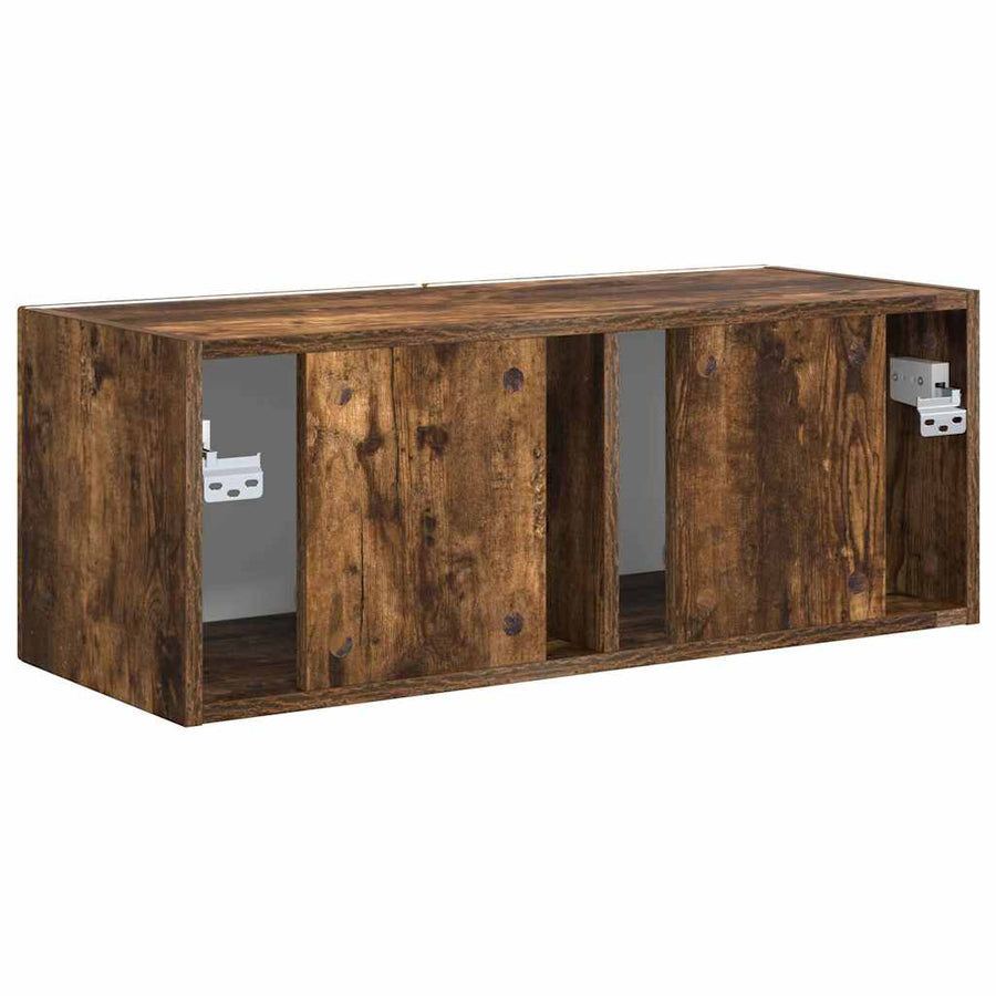 TV Wandkast Gerookt eiken 60 x 31 x 29.5 cm Bewerkt hout