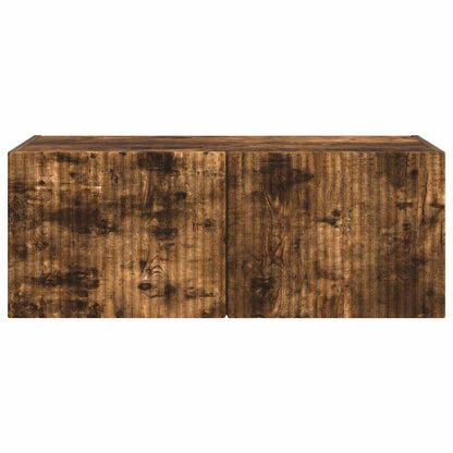 TV Wandkast Gerookt eiken 60 x 31 x 29.5 cm Bewerkt hout