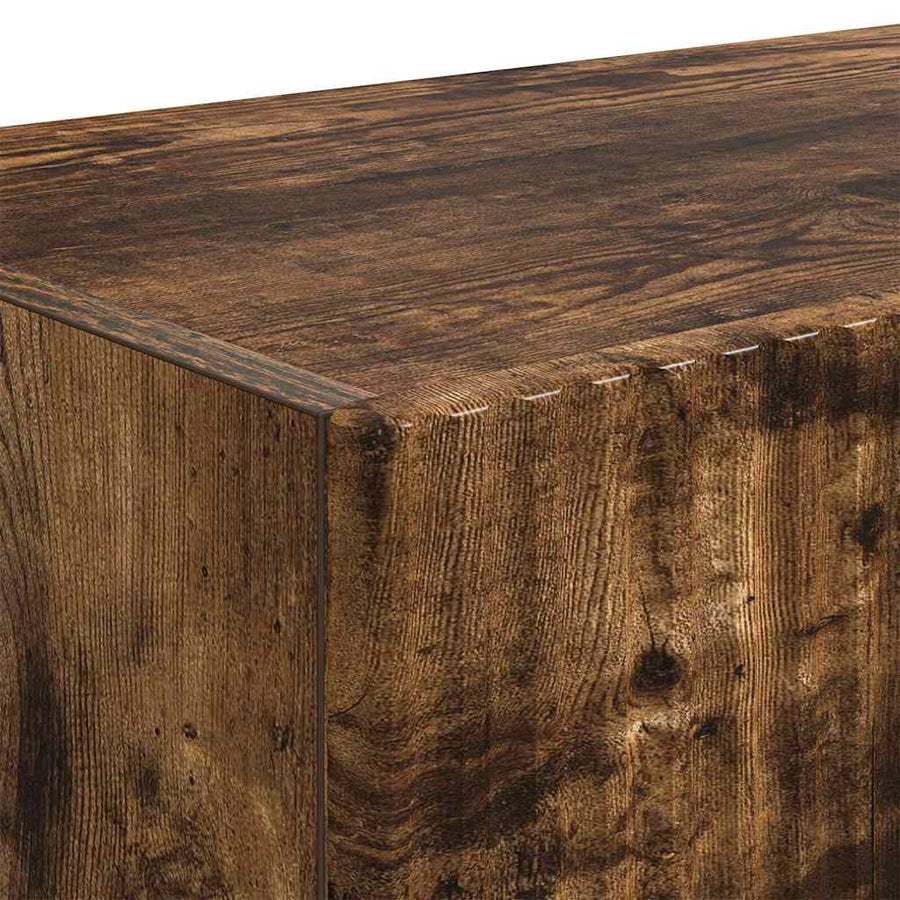 TV Wandkast 2 pcs Gerookt eiken 60 x 31 x 29.5 cm Bewerkt hout
