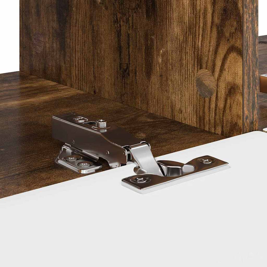 TV Wandkast 2 pcs Gerookt eiken 60 x 31 x 29.5 cm Bewerkt hout