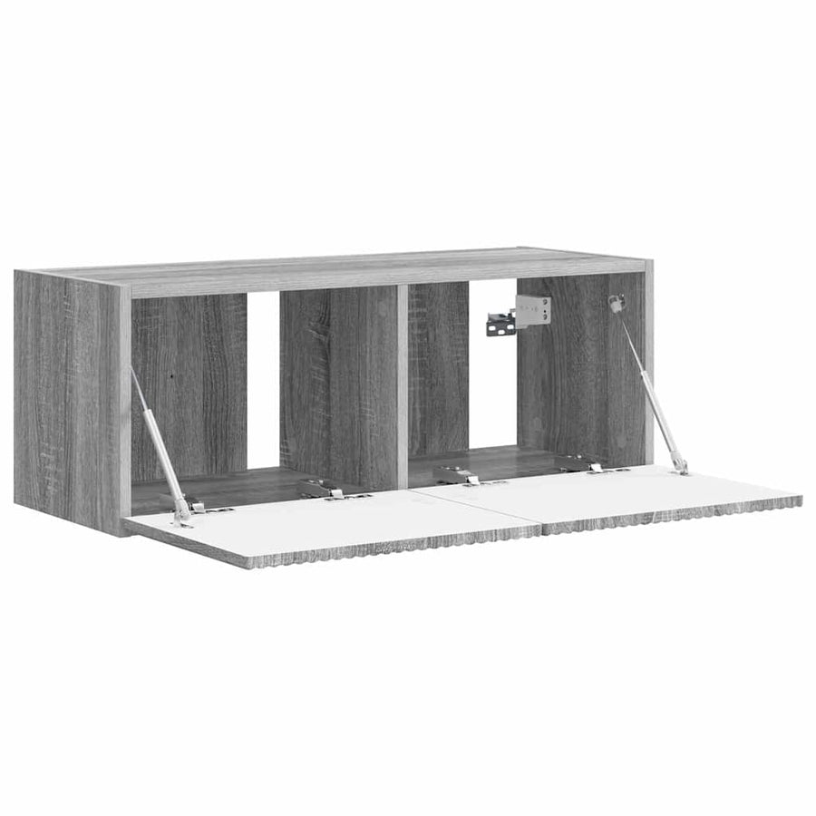 TV Wandkast Grijs Sonoma 60 x 31 x 29.5 cm Bewerkt hout