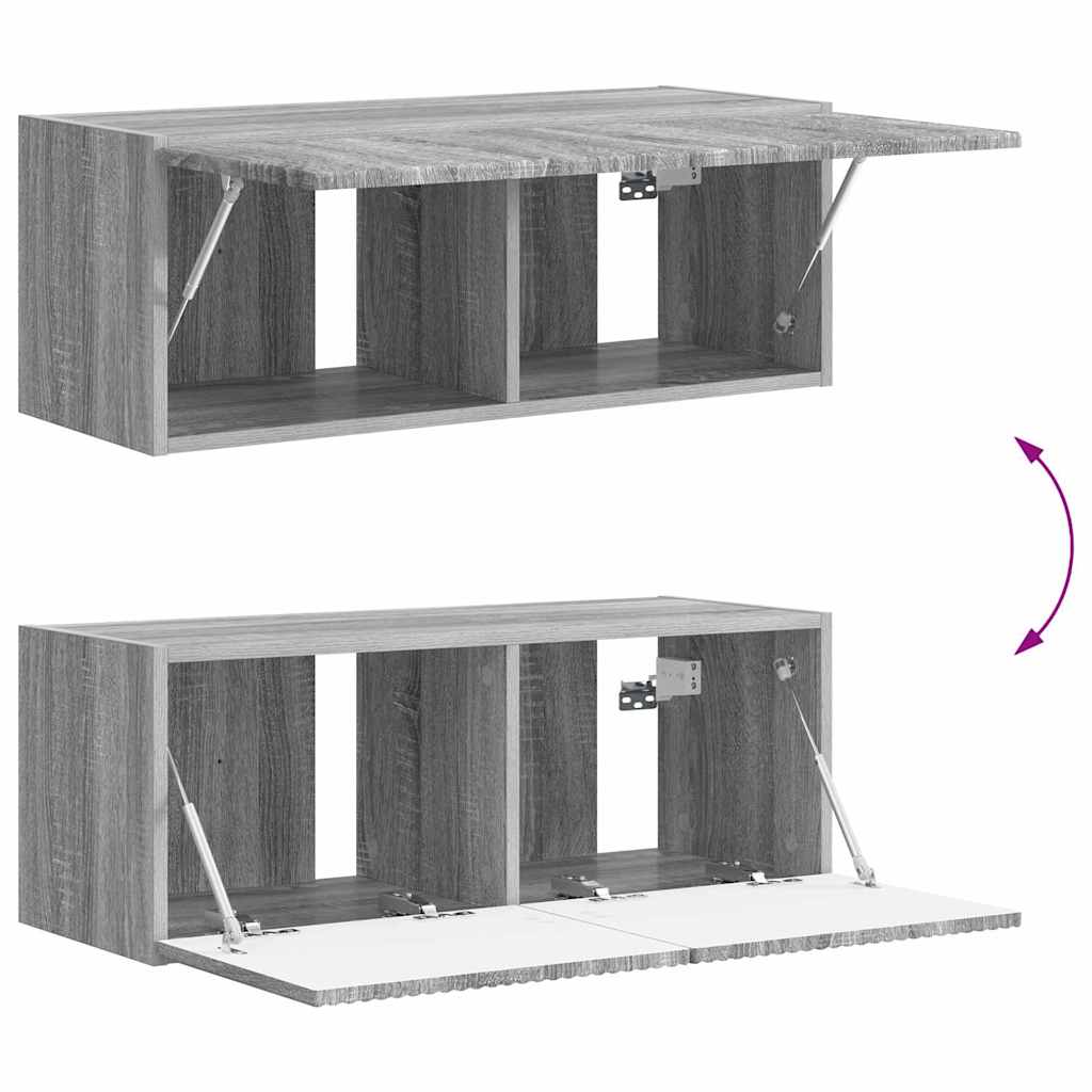TV Wandkast Grijs Sonoma 60 x 31 x 29.5 cm Bewerkt hout