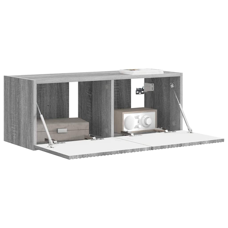 TV Wandkast Grijs Sonoma 60 x 31 x 29.5 cm Bewerkt hout