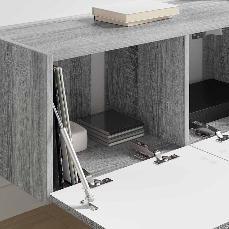 TV Wandkast 2 pcs Grijs Sonoma 60 x 31 x 29.5 cm Bewerkt hout