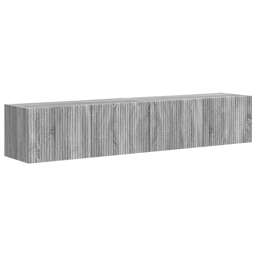 TV Wandkast 2 pcs Grijs Sonoma 60 x 31 x 29.5 cm Bewerkt hout