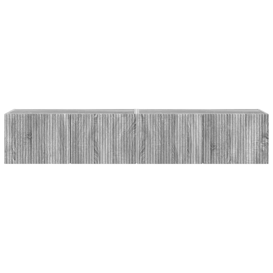 TV Wandkast 2 pcs Grijs Sonoma 60 x 31 x 29.5 cm Bewerkt hout
