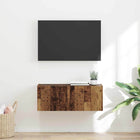 Tv-wandkast 78.5x31x29.5 cm oud hout bewerkt hout