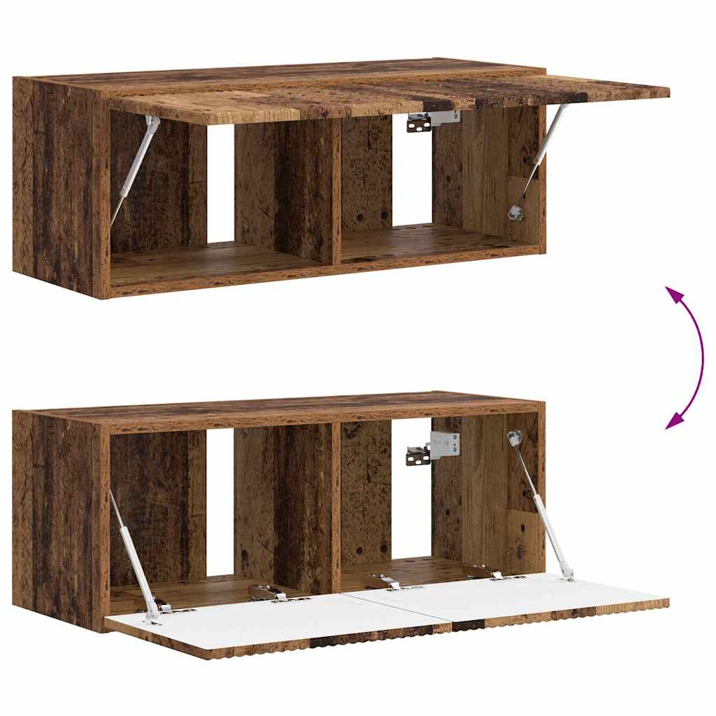 TV Wandkast Oud Hout 60 x 31 x 29.5 cm Bewerkt hout