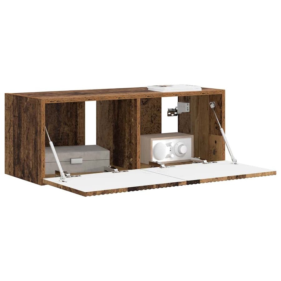 TV Wandkast Oud Hout 60 x 31 x 29.5 cm Bewerkt hout