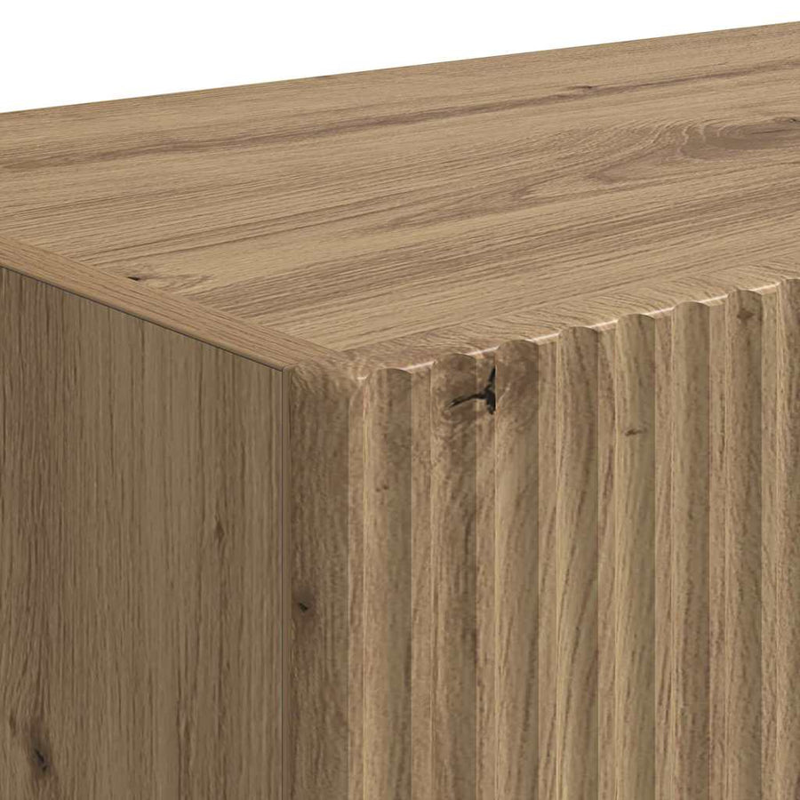 TV Wandkast 78,5 x 31 x 29,5 cm Ambachtelijk eiken Bewerkt hout