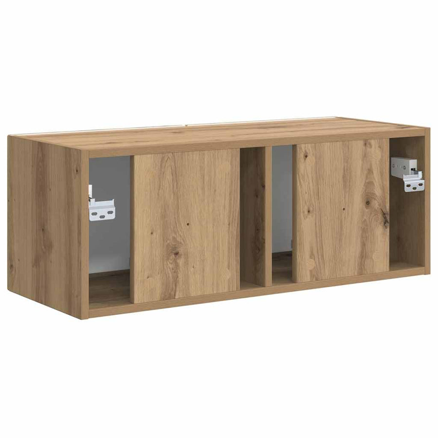 TV Wandkast 78,5 x 31 x 29,5 cm Ambachtelijk eiken Bewerkt hout
