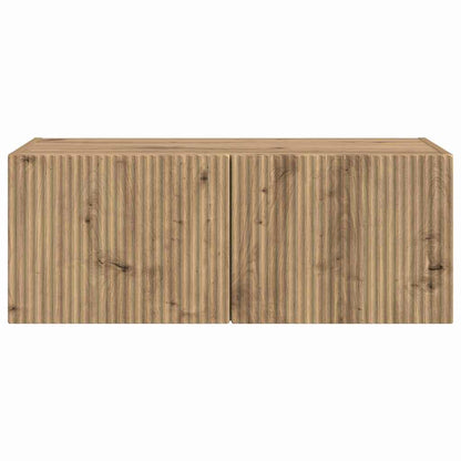TV Wandkast 78,5 x 31 x 29,5 cm Ambachtelijk eiken Bewerkt hout