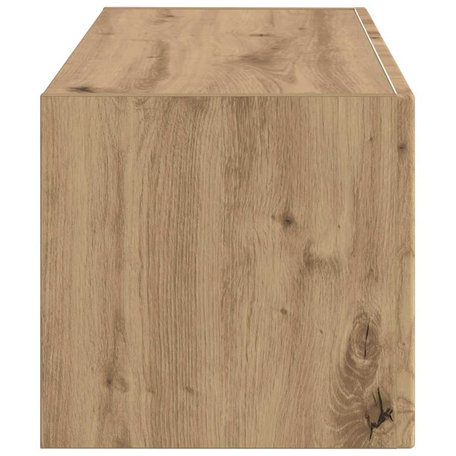 TV Wandkast 78,5 x 31 x 29,5 cm Ambachtelijk eiken Bewerkt hout