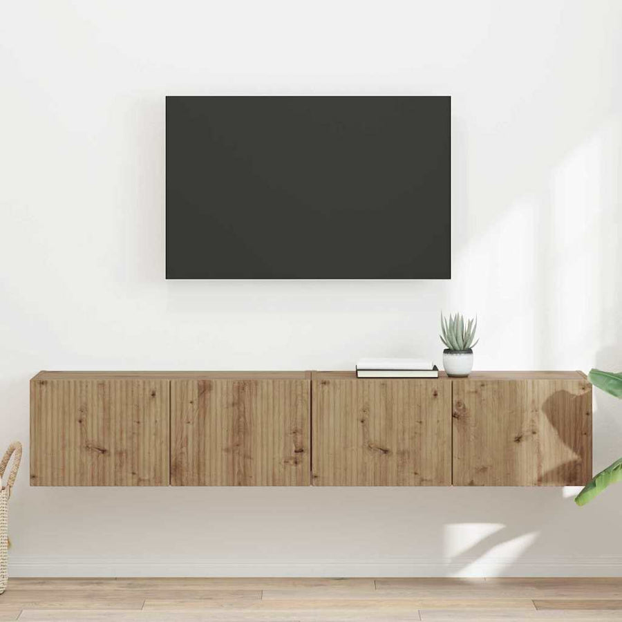 TV Wandkast 2 pcs Ambachtelijk eiken 60 x 31 x 29.5 cm