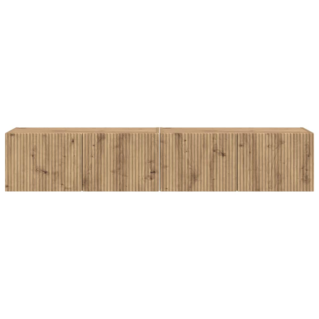 TV Wandkast 2 pcs Ambachtelijk eiken 60 x 31 x 29.5 cm