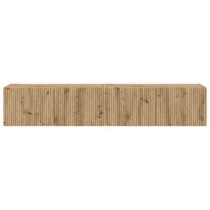 TV Wandkast 2 pcs Ambachtelijk eiken 60 x 31 x 29.5 cm
