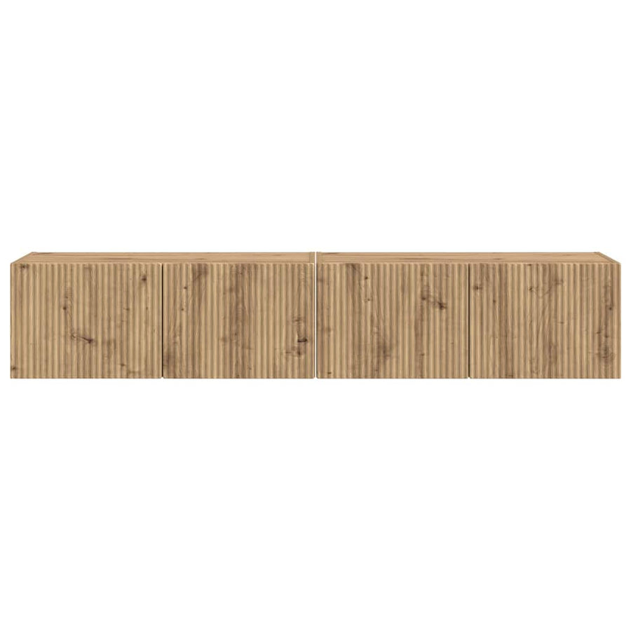 TV Wandkast 2 pcs Ambachtelijk eiken 60 x 31 x 29.5 cm