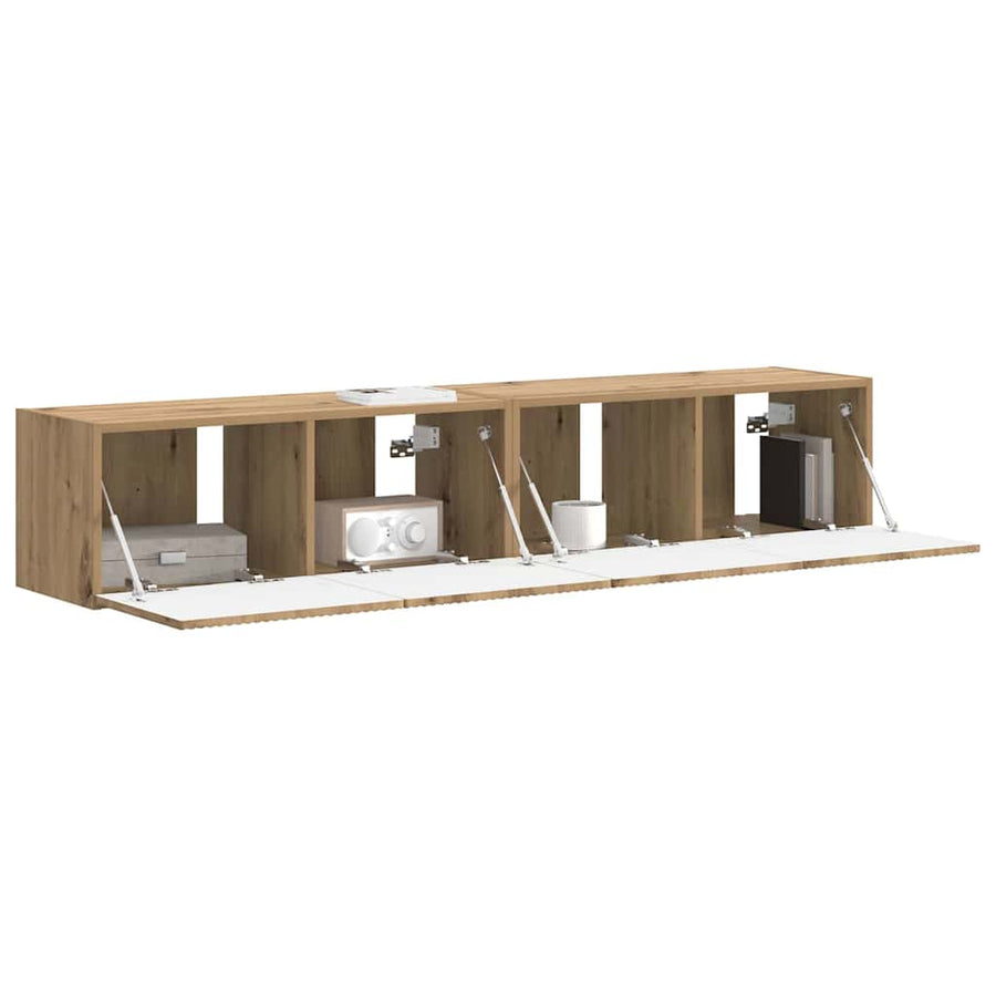 TV Wandkast 2 pcs Ambachtelijk eiken 60 x 31 x 29.5 cm