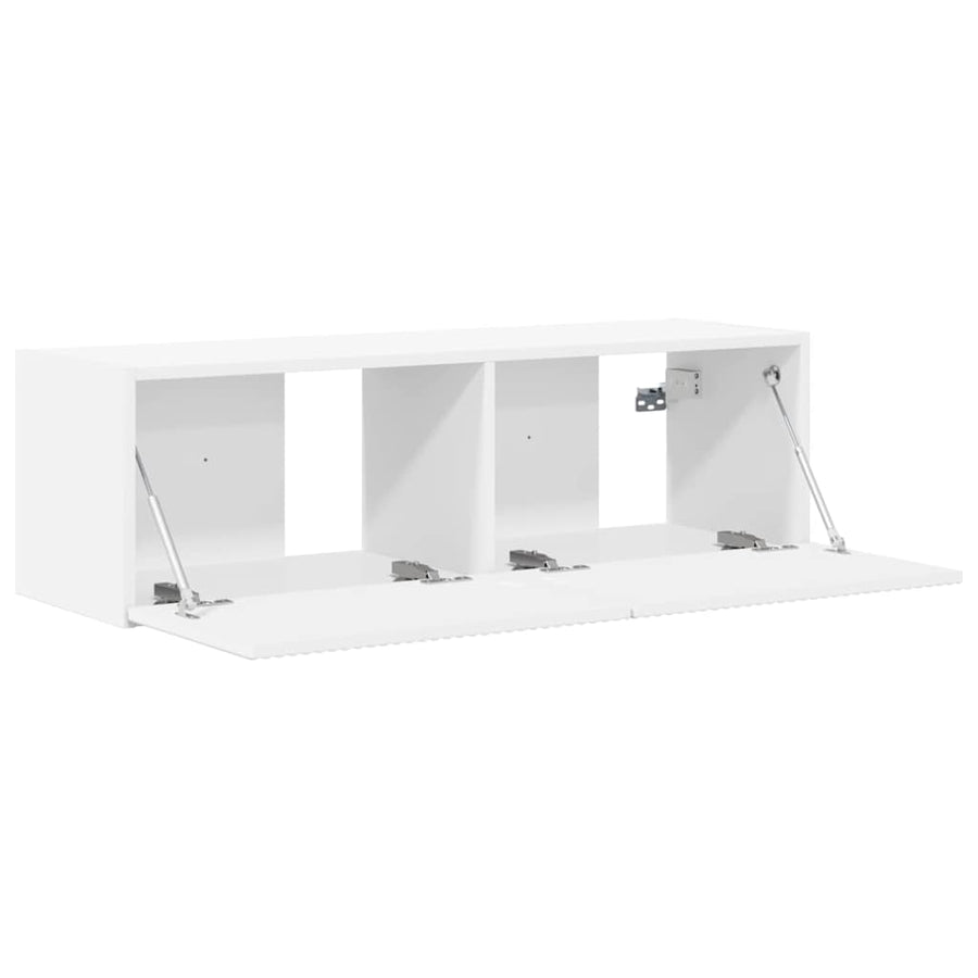 TV Wandkast Wandgemonteerd Wit 98 x 31 x 29,5 cm Bewerkt hout