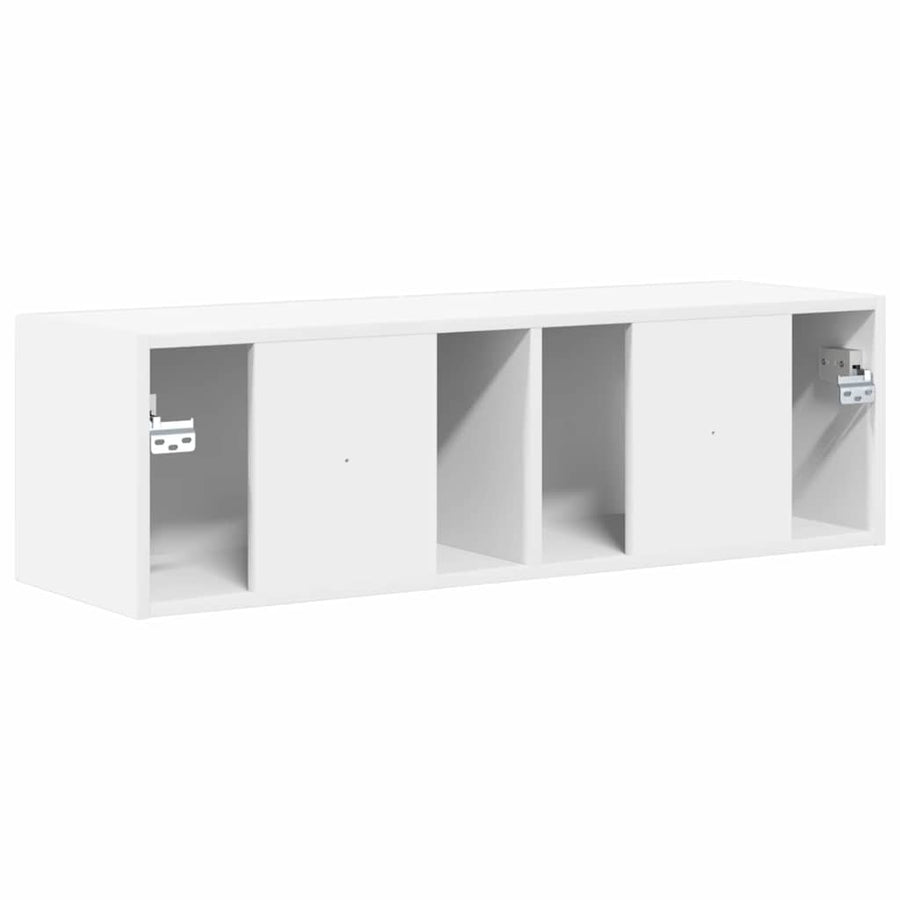 TV Wandkast Wandgemonteerd Wit 98 x 31 x 29,5 cm Bewerkt hout