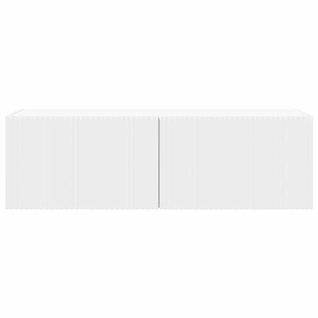 TV Wandkast Wandgemonteerd Wit 60 x 31 x 29.5 cm Bewerkt hout