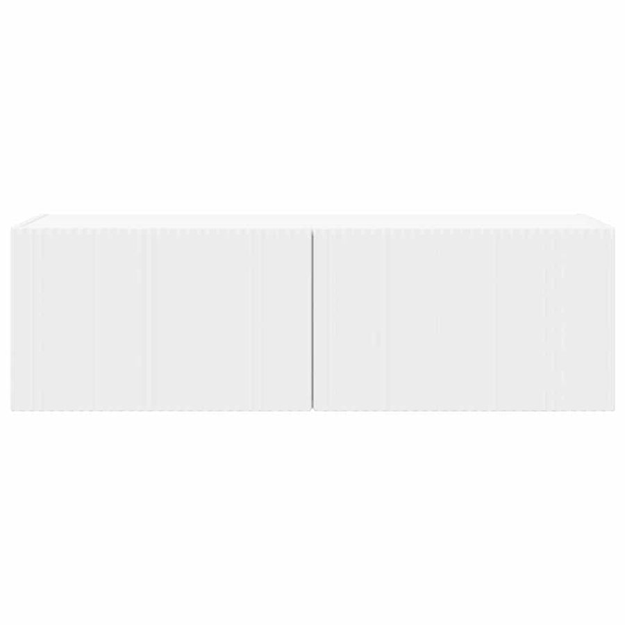 TV Wandkast Wandgemonteerd Wit 98 x 31 x 29,5 cm Bewerkt hout