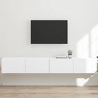 Tv wandkast 2 stuks 98x31x29,5 cm wit bewerkt hout