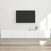 Tv wandkast 2 stuks 98x31x29,5 cm wit bewerkt hout