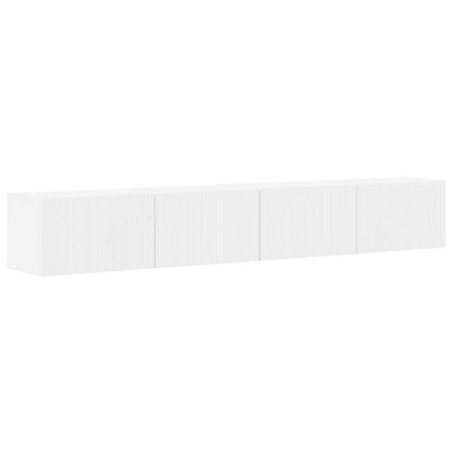 TV Wandkast 2 pcs Wit 60 x 31 x 29.5 cm Bewerkt hout