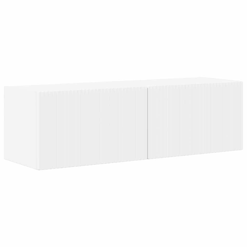 TV Wandkast 2 pcs Wit 60 x 31 x 29.5 cm Bewerkt hout